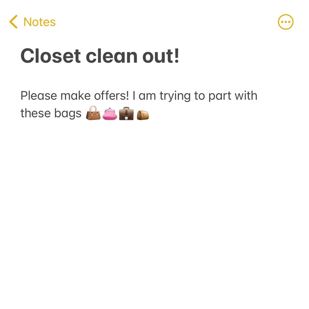 Closet clean out